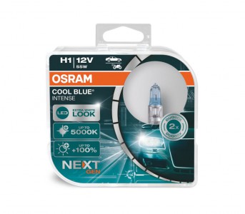 Автолампа H1 12V 55W (P14.5s) Cool Blue Intense Next 64150CBN-HCB (DuoBox) OSRAM Автолампа H1 12V 55W (P14.5s) Cool Blue Intense Next 64150CBN-HCB (DuoBox) OSRAM