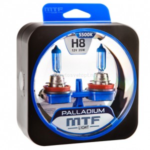 Набор ламп H8 12V 35w PALLADIUM 5500К MTF Набор ламп H8 12V 35w PALLADIUM 5500К MTF