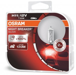 Автолампа H11 12V 55W Night Breaker Silver +100% (DuoBox) 64211NBS_HCB OSRAM Автолампа H11 12V 55W Night Breaker Silver +100% (DuoBox) 64211NBS_HCB OSRAM