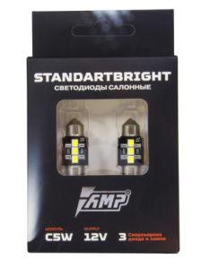 Светодиоды C5W 31 mm 6000K StandartBright (2 шт) AMP