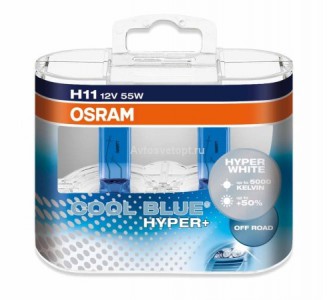 Автолампа  Н11 12V 55W   COOL BLUE Hyper 5000К  62211CBH+_Duo OSRAM